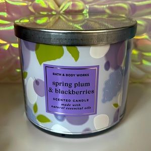 Bath And Body Works 3wickcandle Spring Plum & Blackberries